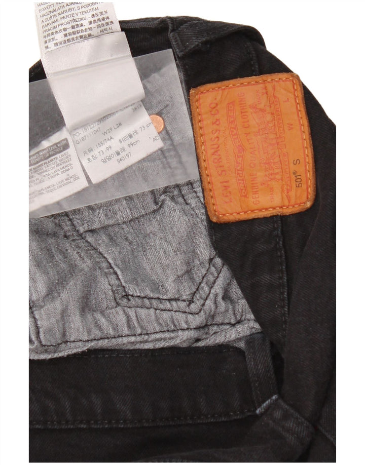 Levi's muške 501 ravne traperice W29 L28 crni pamuk