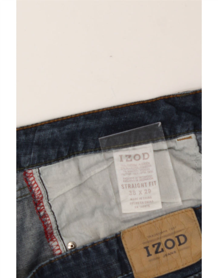 IZOD Mens Straight Jeans W36 L29 Navy Blue Cotton Vintage Izod and Second-Hand Izod from Messina Hembry 