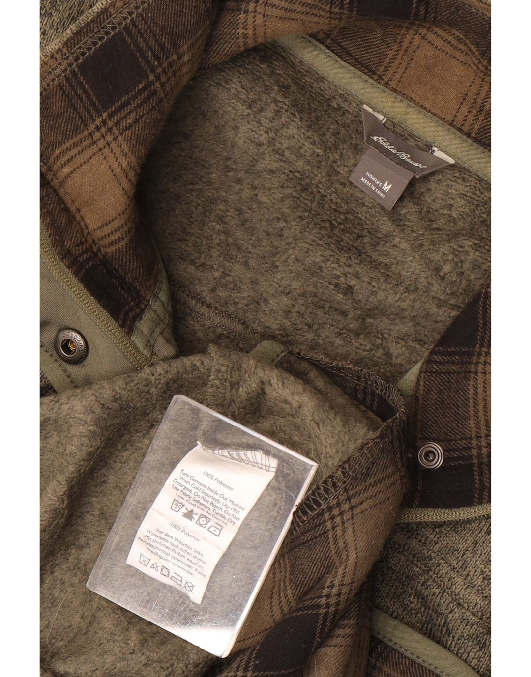 Eddie Bauer ženska gornja jakna trenirke UK 14 srednje boje kaki s pjegama