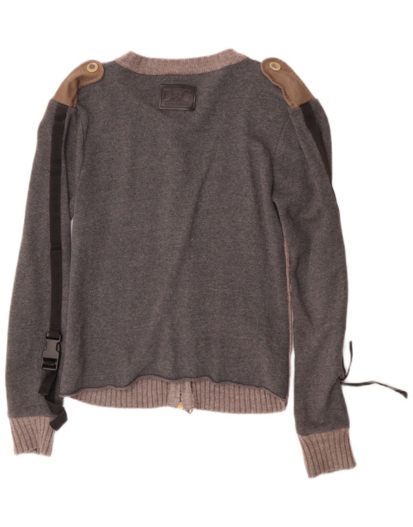 Dolce & Gabbana muški kardigan pulover UK 10 Small Grey Colourblock Pamuk