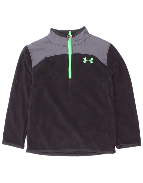 Under Armour flis džemper za dječake s patentnim izrezom 4-5 godina crne boje