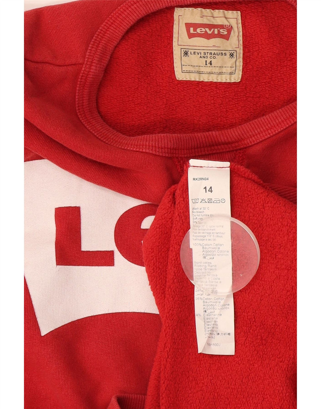 Levi's Boys majica s trenirkom s motivima 13-14 godina, crveni pamuk