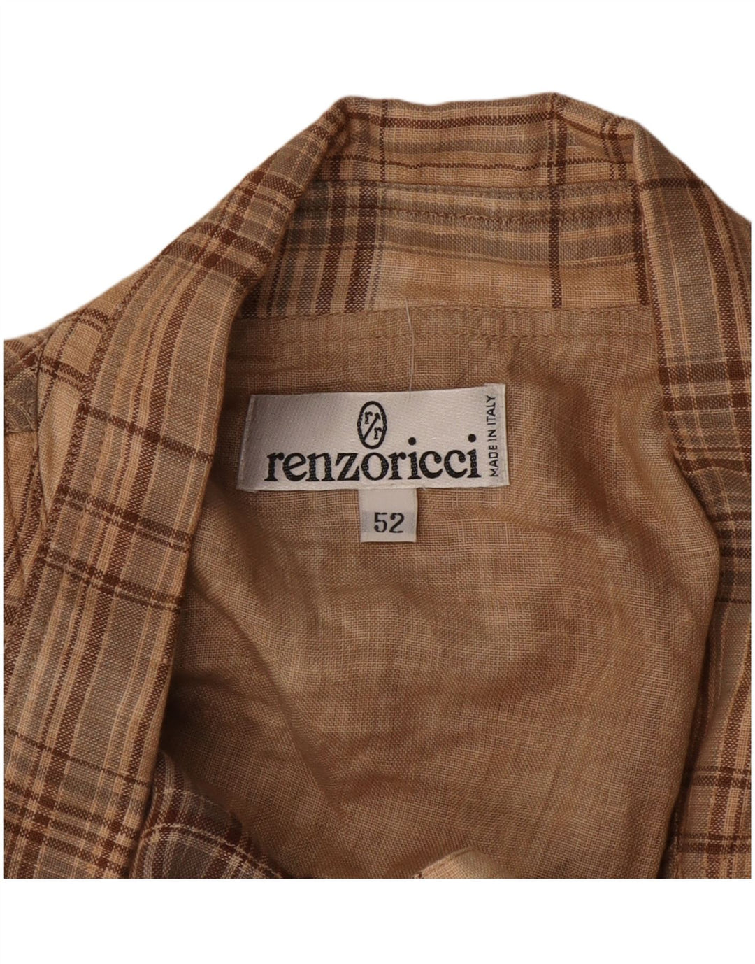 Vintage muški sako s 3 gumba IT 52 XL bež karirani