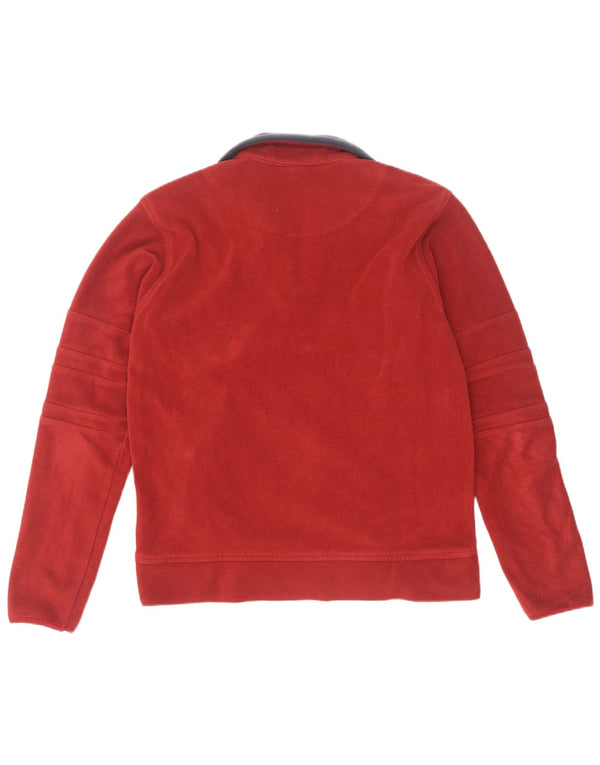 Lotto Mens Zip Neck Fleece Jumper Medium Red