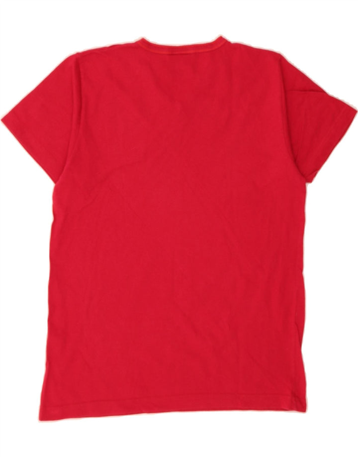 CHAMPION Womens T-Shirt Top UK 12 Medium Red Cotton Vintage Champion and Second-Hand Champion from Messina Hembry 