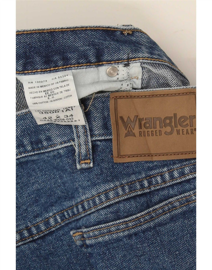Wrangler muške ravne traperice W42 W34 plavi pamuk
