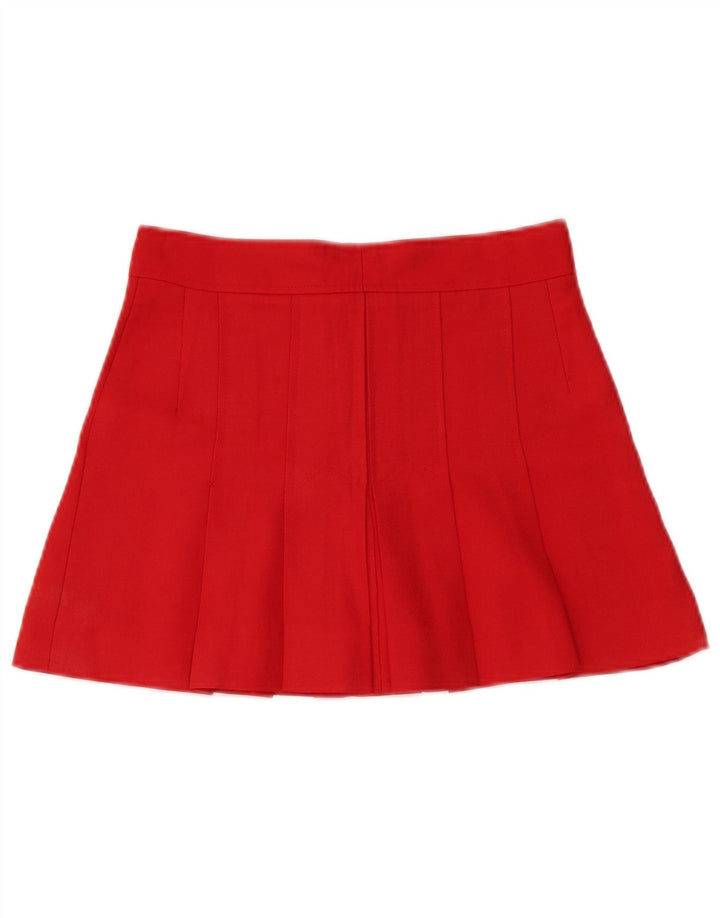Vintage ženska mini suknja A-kroja W28 srednje crvena