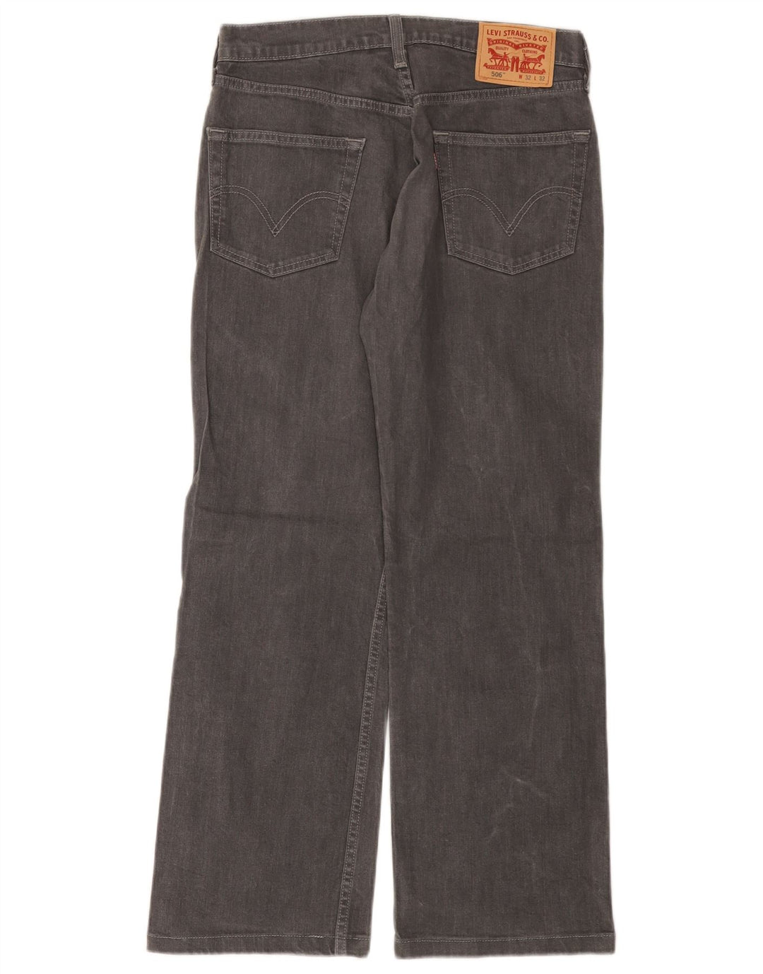 Levi's muške 506 ravne traperice W32 L28 sivi pamuk