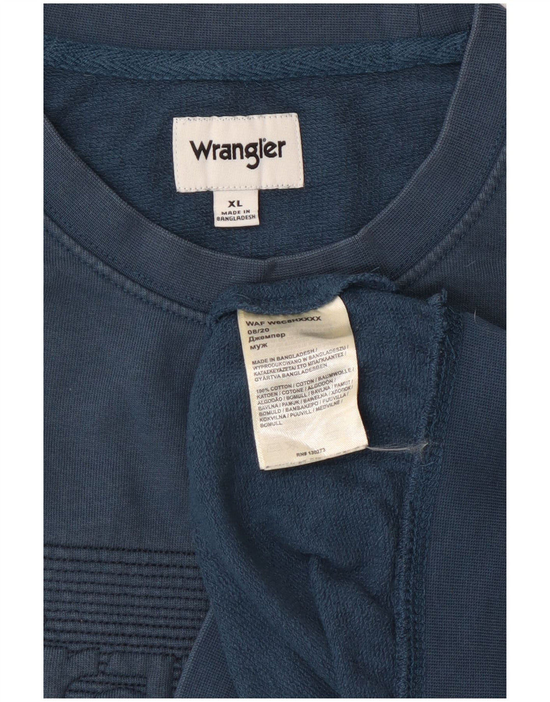 WRANGLER Muška majica s grafičkim motivima XL plavi pamuk