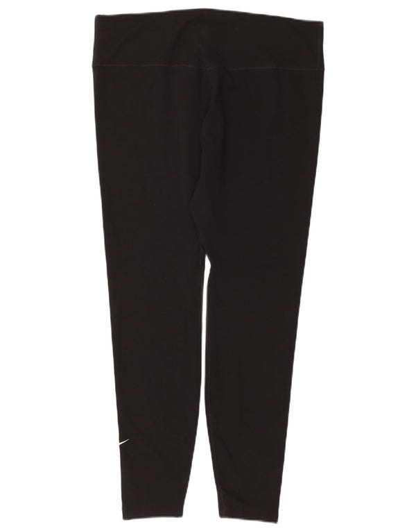 NIKE ženske Dri Fit tajice UK 18 XL crni poliester