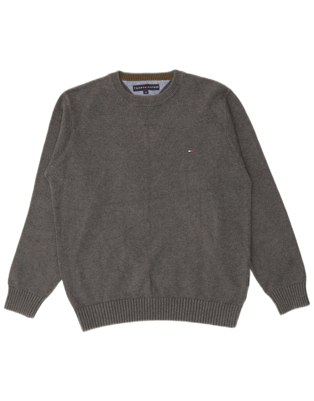 Tommy Hilfiger muški džemper s okruglim izrezom, srednje sivi pamuk