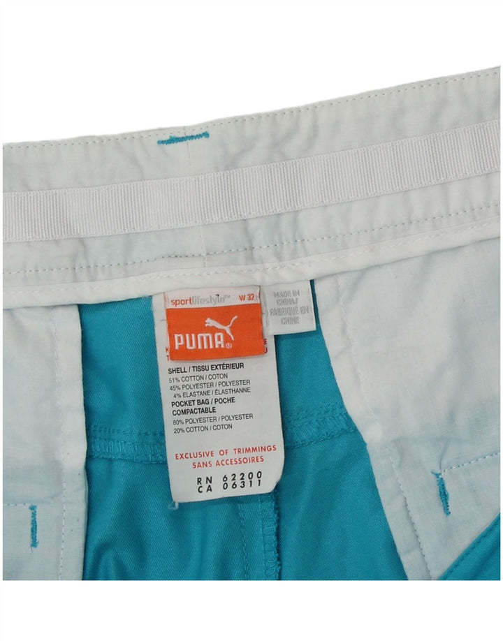 Puma muške chino kratke hlače W32 Srednje plavi poliester