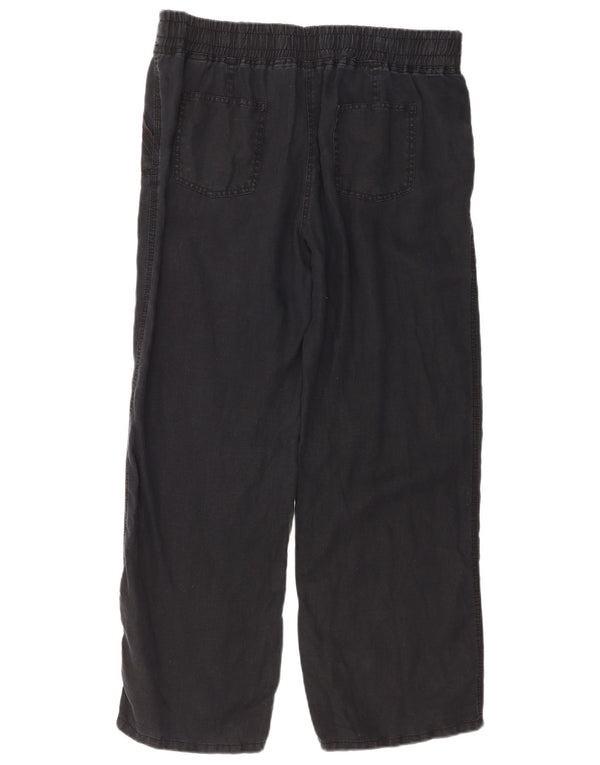 Marks & Spencer ženske široke chino hlače UK 14 velike W34 L30 crne