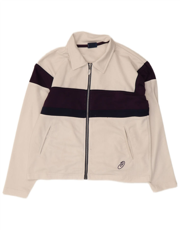 Asics ženska gornja jakna prevelike trenirke UK 10 Small White Colourblock