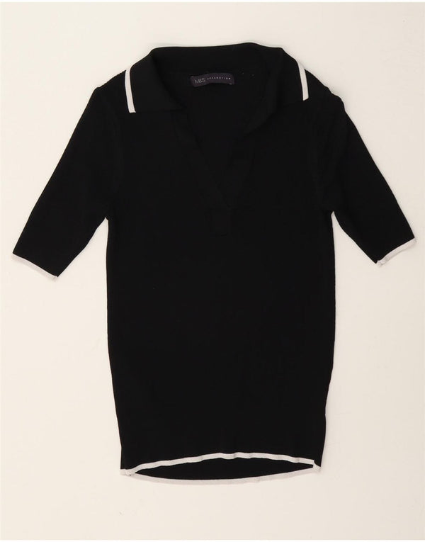 Marks & Spencer ženska polo majica UK 8 Mala crna viskoza