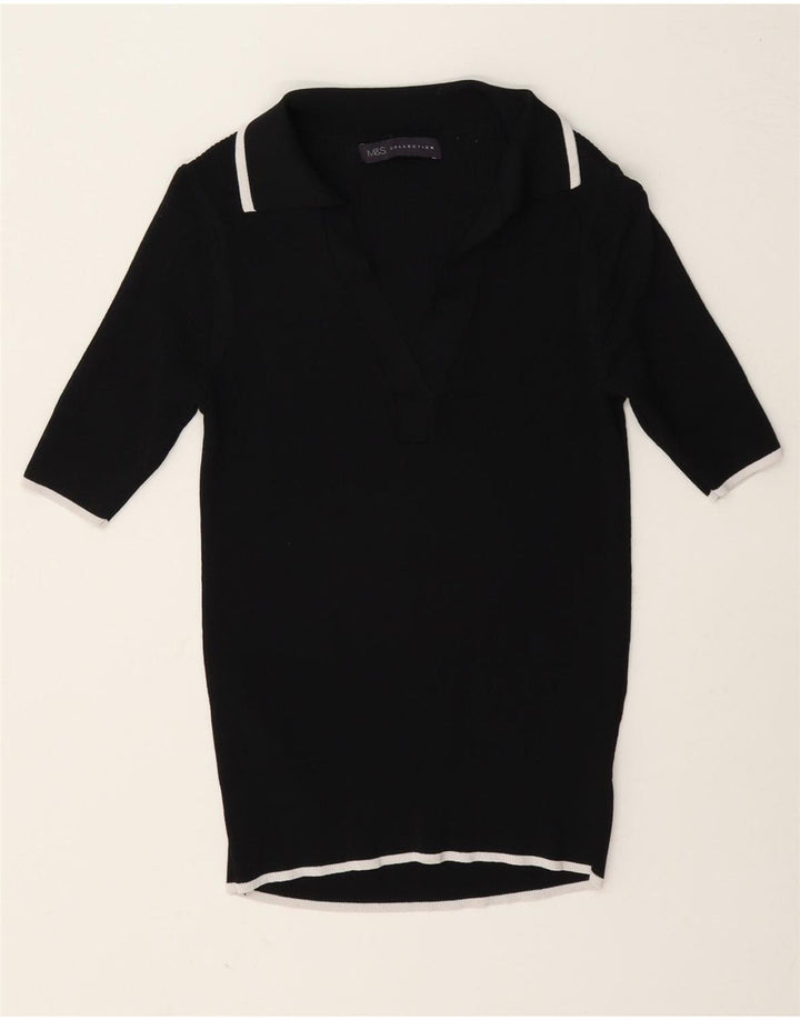 Marks & Spencer ženska polo majica UK 8 Mala crna viskoza