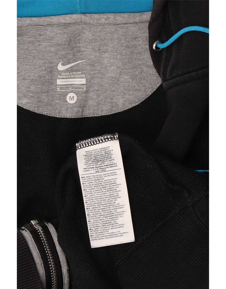Nike muški pulover s kapuljačom na patentni zatvarač, srednji crni pamuk