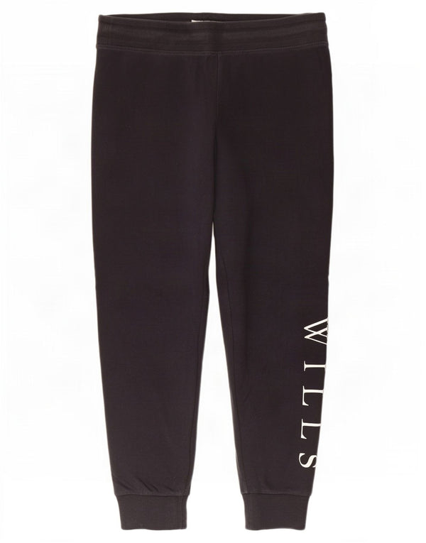 Jack Wills Ženske trenirke s grafičkim motivima Joggers UK 14 velike crne