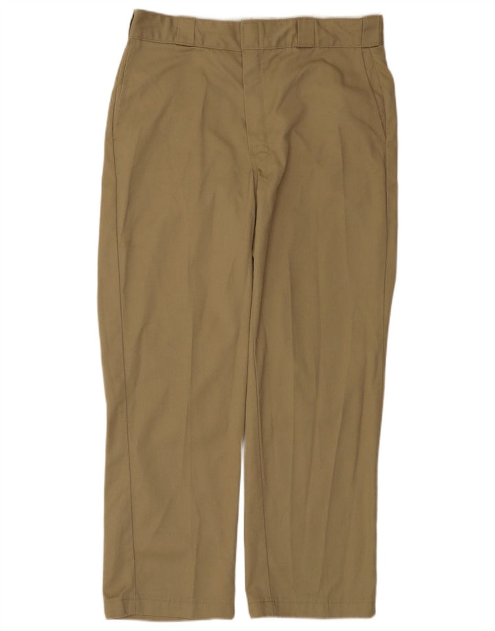 Dickies muške ravne chino hlače W36 L30 bež poliester