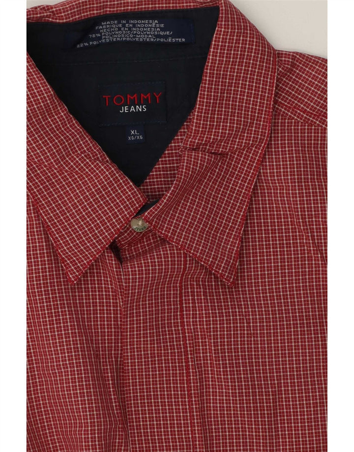 Tommy Hilfiger muška košulja kratkih rukava XL crveni gingham poliester