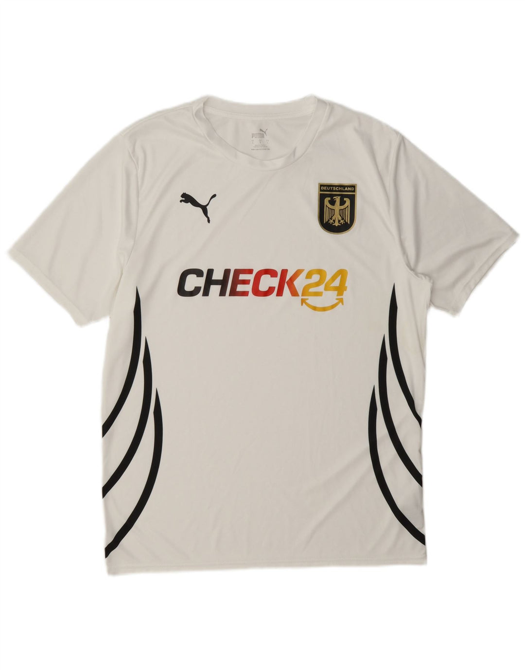 Puma Mens Deutshland Graphic T-Shirt Top Large White Polyester