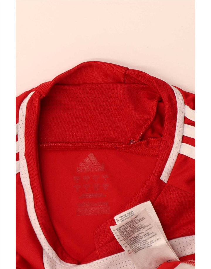 Adidas muška majica kratkih rukava veliki crveni poliester u boji