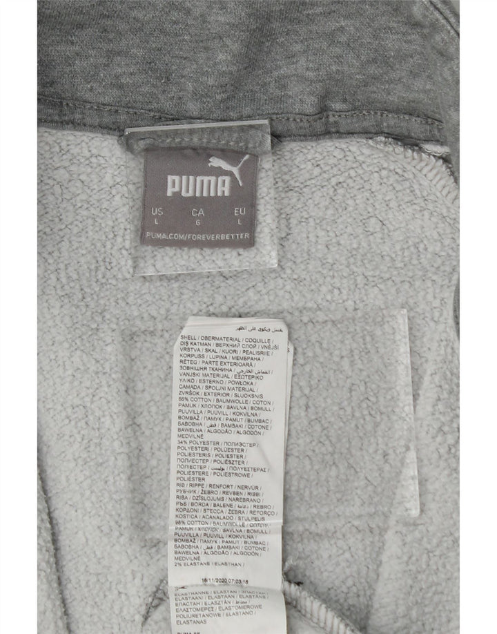PUMA Mens Tracksuit Top Jacket Large Grey Colourblock Cotton Vintage Puma and Second-Hand Puma from Messina Hembry 