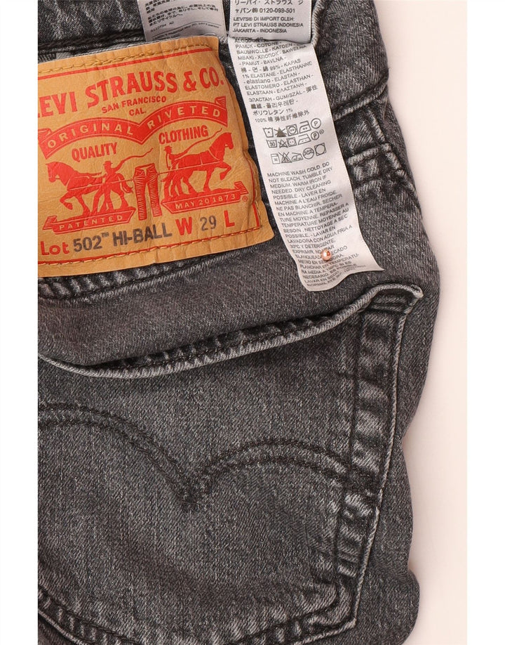LEVI'S muške 502 sužene traperice s loptom W29 L30 sivi pamuk