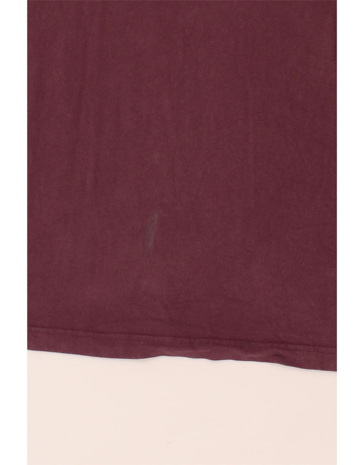CREW CLOTHING Mens T-Shirt Top Small Maroon Cotton Vintage Crew Clothing and Second-Hand Crew Clothing from Messina Hembry 