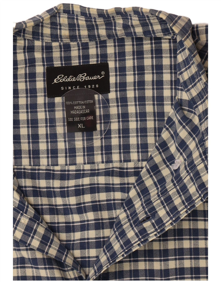 Eddie Bauer muška košulja kratkih rukava XL plavi pamuk na karu