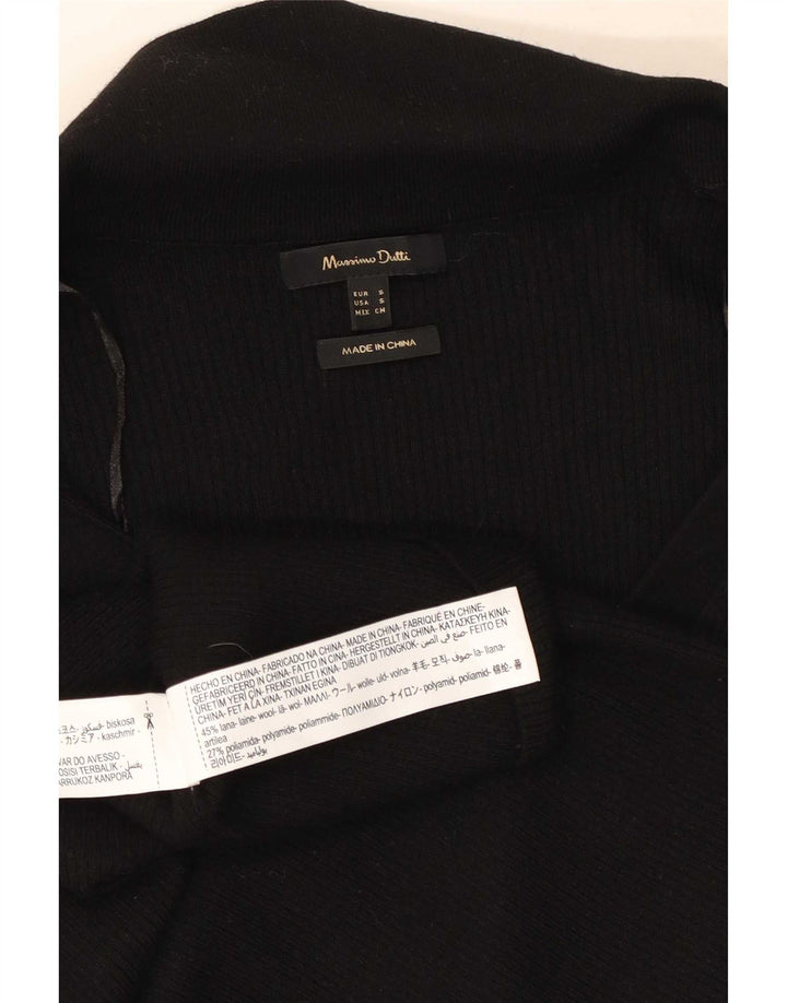 Massimo Dutti ženski kardigan pulover UK 10 Mala crna vunena