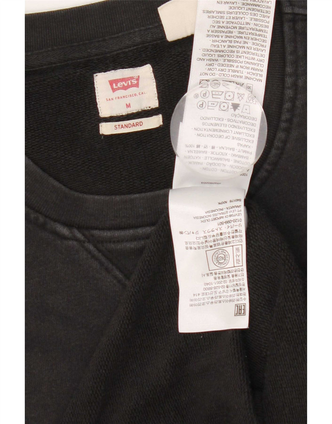 Levi's muška trenirka standardnog kroja Srednji crni pamuk