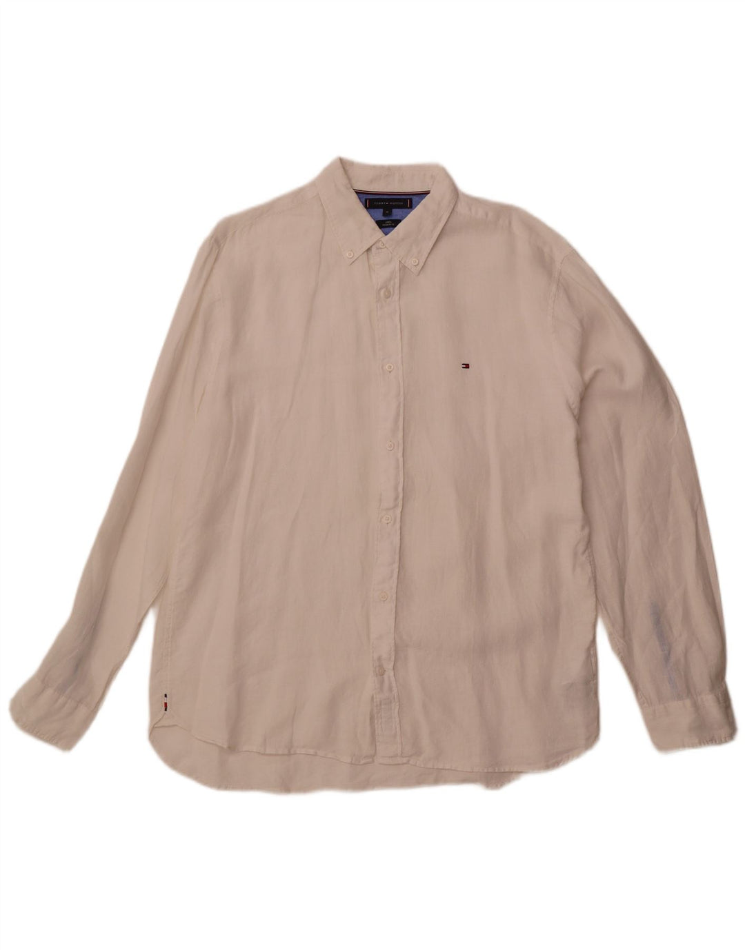 Tommy Hilfiger muška košulja standardnog kroja XL od bijelog lana