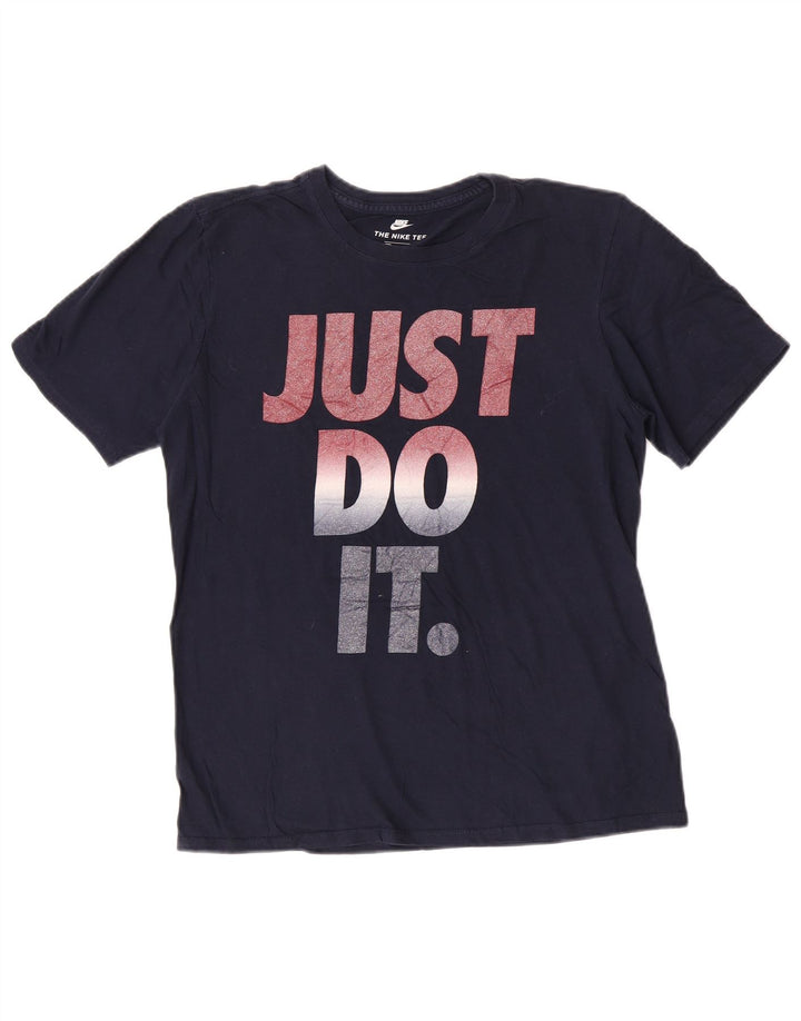 Muška majica kratkih rukava atletskog kroja Nike srednje tamnoplava