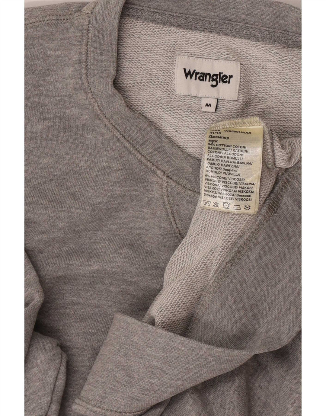 Wrangler muški džemper od srednje sivog pjegavog pamuka