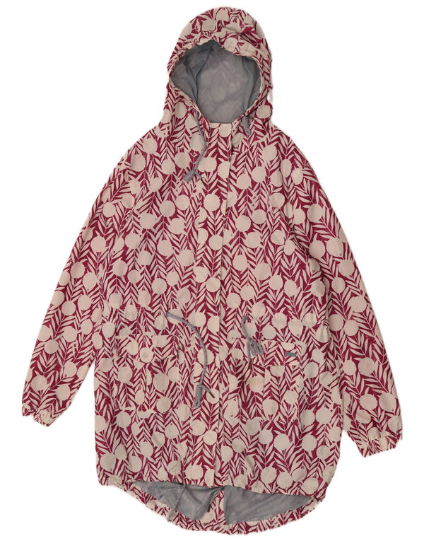 Weird Fish ženska velika kabanica s kapuljačom UK 18 XL Bordo cvjetni