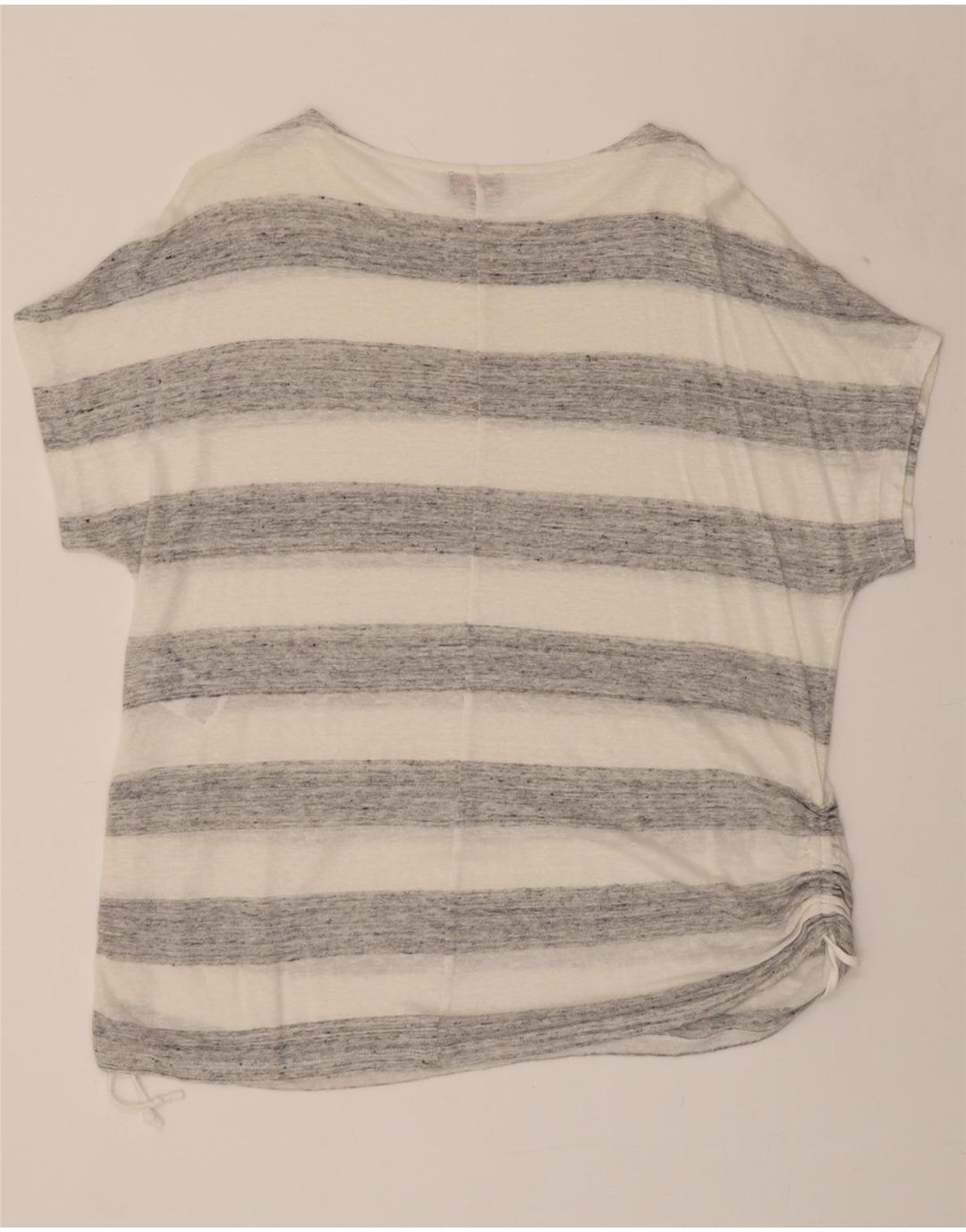 PHASE EIGHT Womens Oversized T-Shirt Top UK 16 Large  White Striped Vintage Phase Eight and Second-Hand Phase Eight from Messina Hembry 
