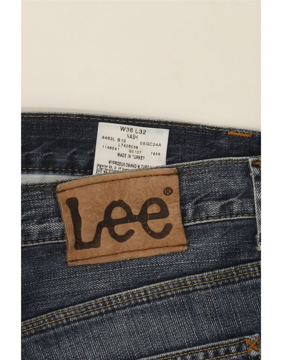 LEE Womens Nash Straight Jeans W36 L32 Blue Cotton Vintage Lee and Second-Hand Lee from Messina Hembry 