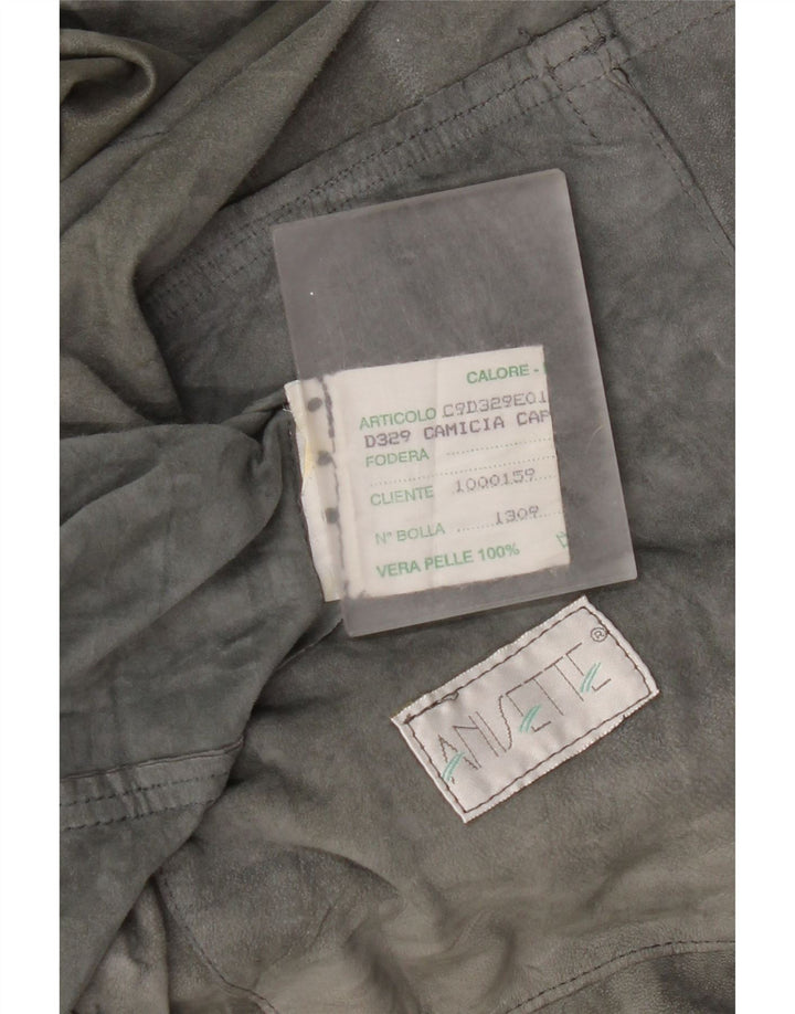 Vintage ženska antilop jakna UK 20 2XL siva koža