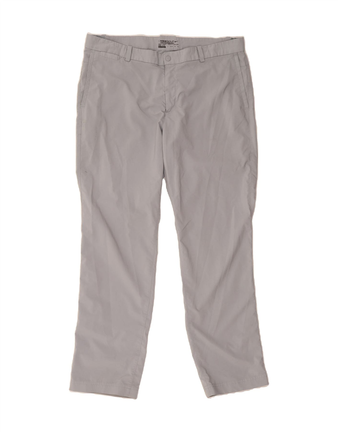 NIKE Mens Dri Fit Slim Chino Trousers W38 L32 Grey Polyester Vintage Nike and Second-Hand Nike from Messina Hembry 