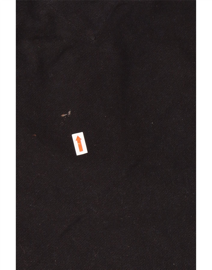 TOMMY HILFIGER Mens Polo Shirt Large Black Cotton