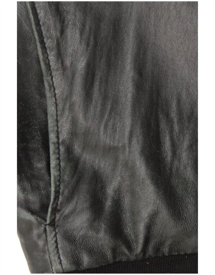 Vintage muška kožna jakna UK 44 2XL crna koža