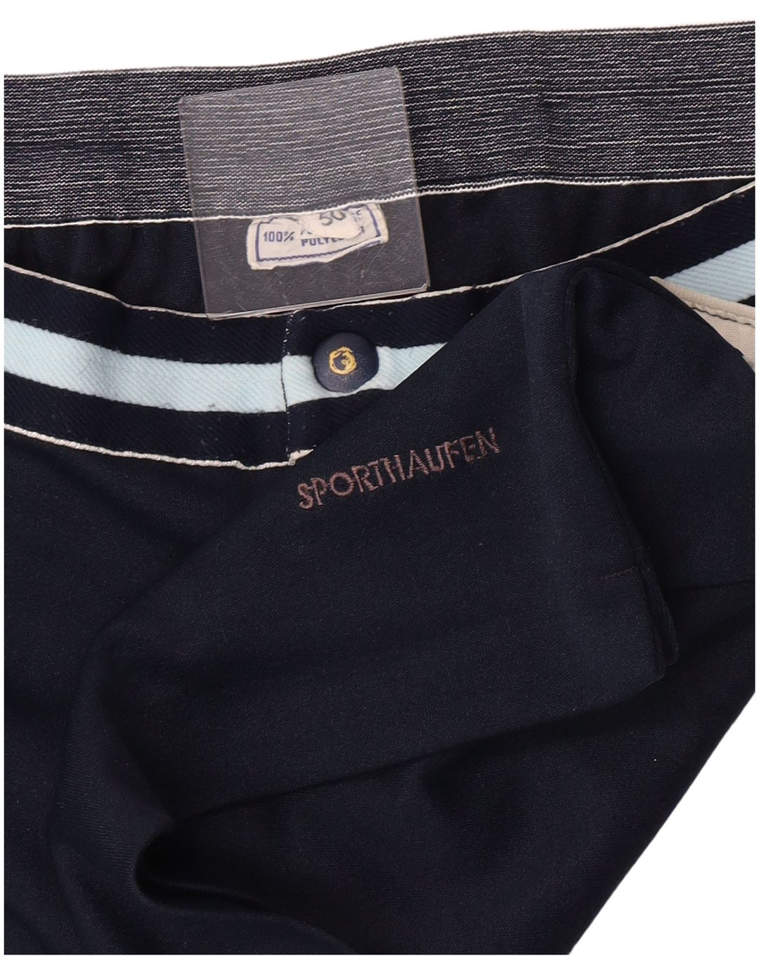 Vintage muške chino kratke hlače IT 50 Large W32 tamnoplavi poliester