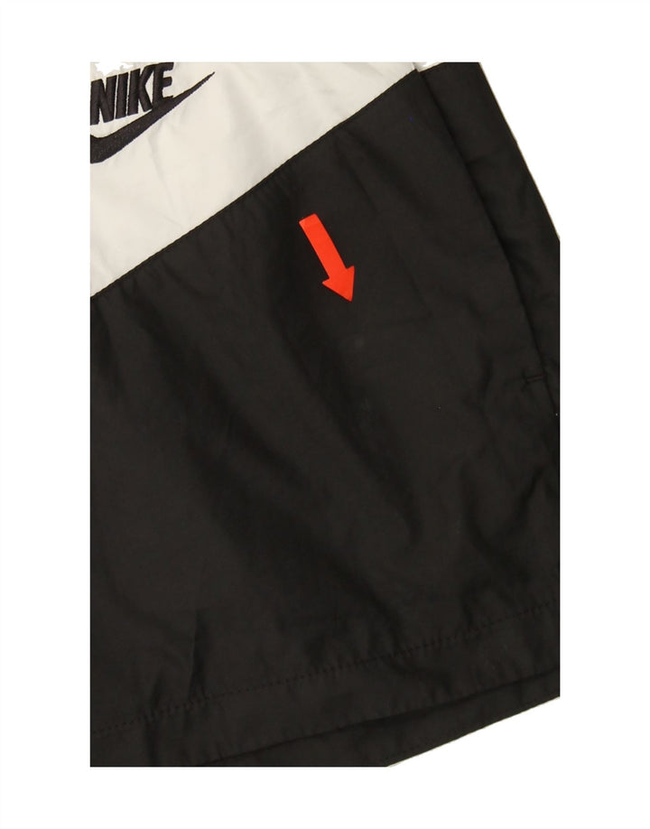 NIKE Womens Sport Shorts UK 12 Medium  Black Colourblock Polyester Vintage Nike and Second-Hand Nike from Messina Hembry 