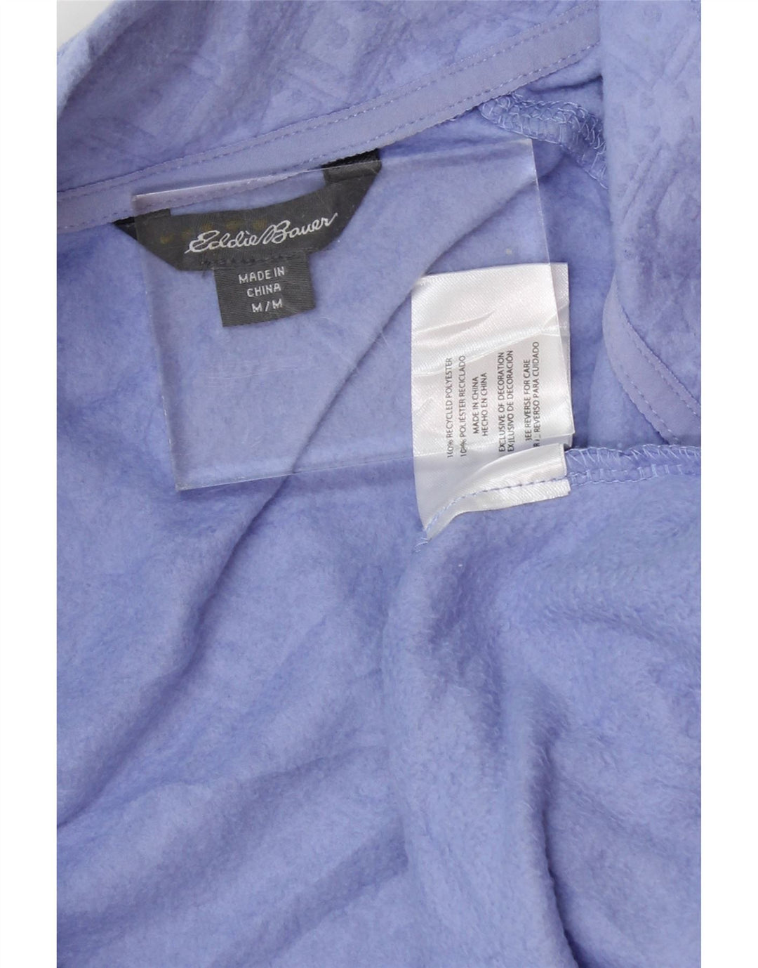 EDDIE BAUER Womens Fleece Jumper UK 14 Medium Purple Argyle/Diamond Vintage Eddie Bauer and Second-Hand Eddie Bauer from Messina Hembry 