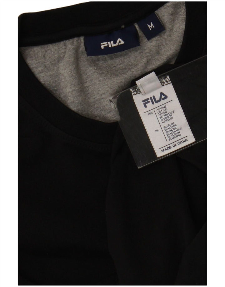 Fila Muška majica kratkih rukava Srednji crni pamuk