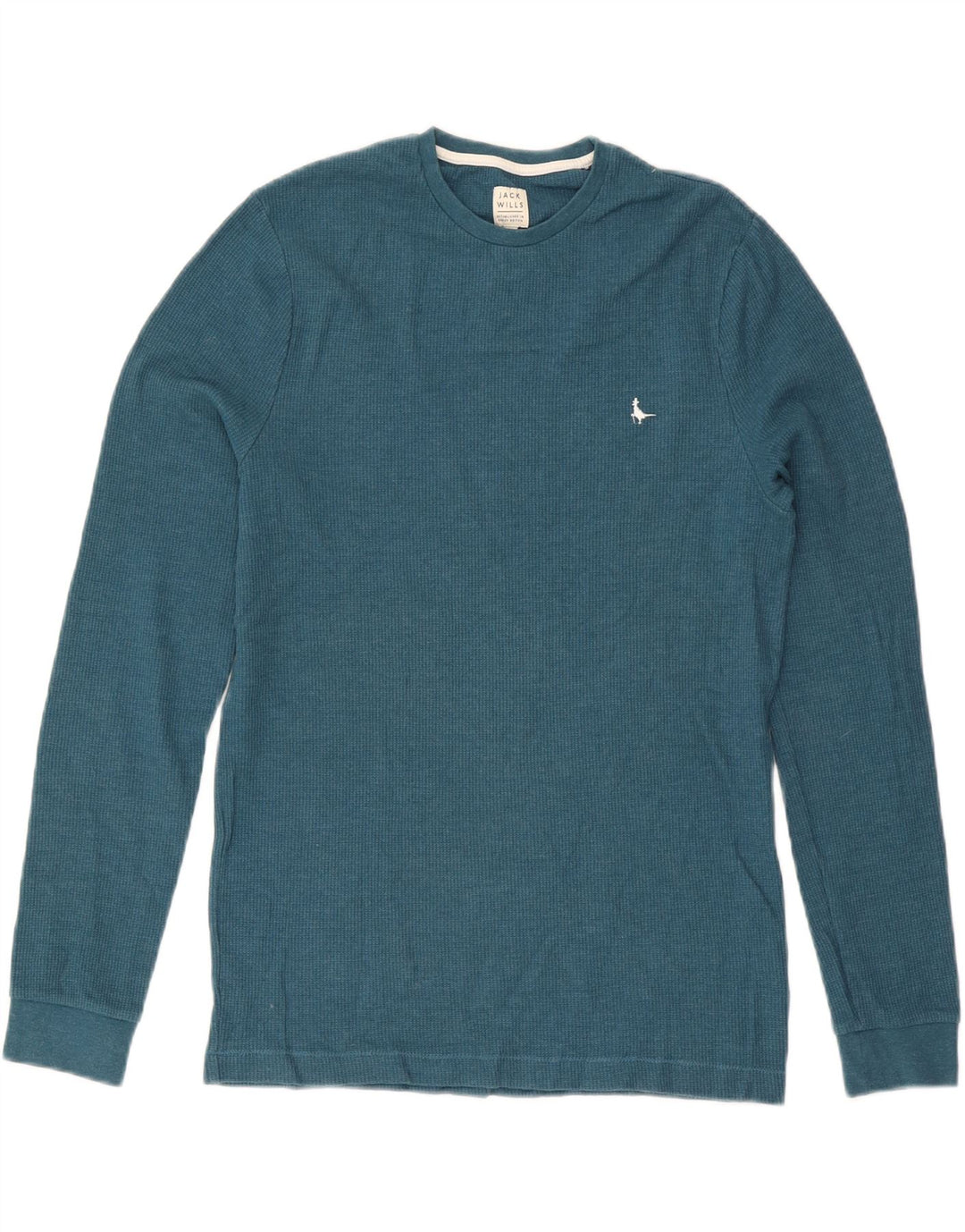 Jack Wills muška majica dugih rukava, mali plavi pamuk