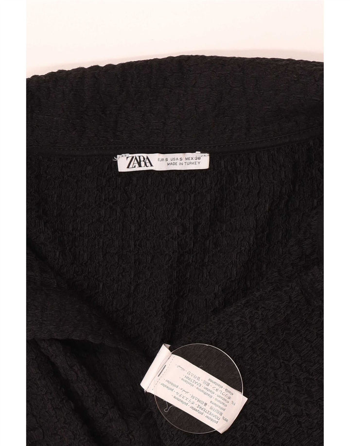 Zara muška polo majica dugih rukava Mala crna poliester