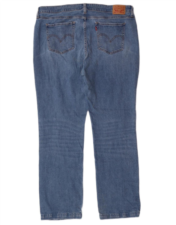 LEVI'S ženske 414 klasične ravne traperice US 20 3XL W40 L30 plavi pamuk