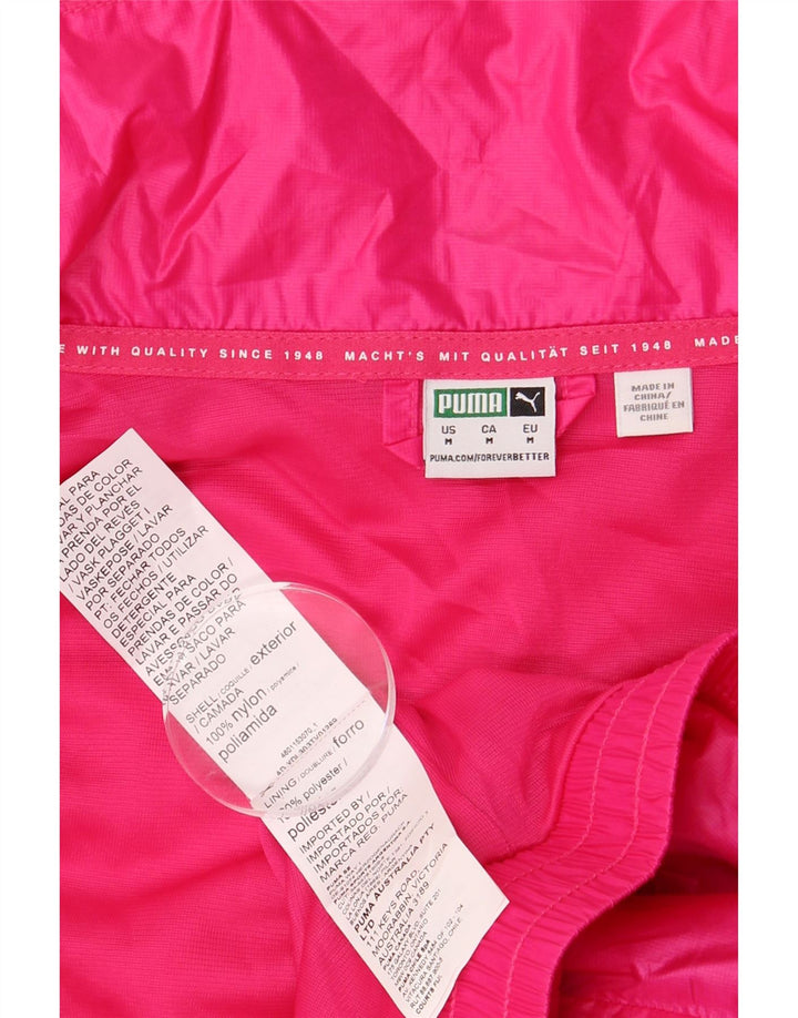 PUMA ženska gornja jakna prevelike trenirke UK 14 srednje ružičasta najlonska